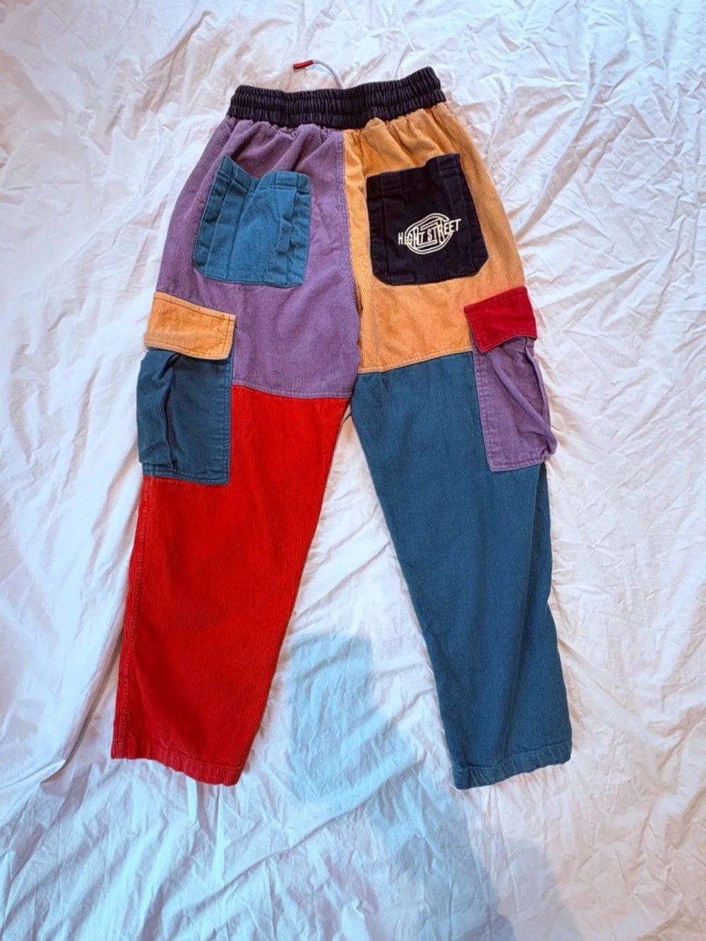 STYSSY x COURSEMYS Velvet Corduroy Patchwork Pants *KNOCKOFF* Sz small - Picture 2 of 6